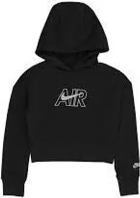 Immagine prodotto di Nike G Nsw Air Ft Crop Felpa Con Cappuccio Nero/Bianco/Lt Grigio Fumo Nero/Bianco/Lt Grigio Fumo L