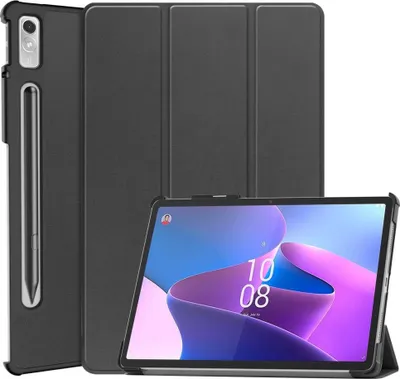 Produktbild von Lenovo Tab P11 Pro Gen 2 Hülle - Tri-Fold Ständer Klapphülle mit Schlaf/Wach-Funktion - Schwarz