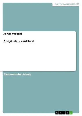 Produktbild von Angst als Krankheit