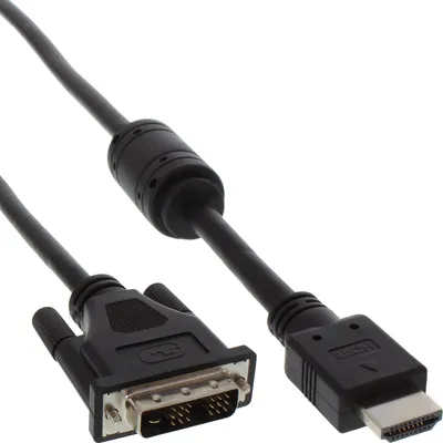 Produktbild von INLINE HDMI-DVI Adapterkabel 19pol Stecker auf 18+1 Stecker mit Ferrit 1,8m