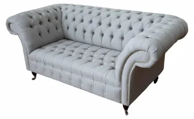 Produktbild von Chesterfield Luxus 2 Sitzer Couch Polster Sofa Textil Stoff Couchen Neu