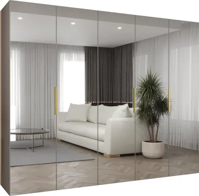 Produktbild von MEBLE KRYSPOL, Kleiderschrank, Schrank 250 cmx202x52, Kaschmir, Gold
