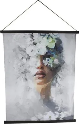 Produktbild von Wandversiering vrouw doek 115x148