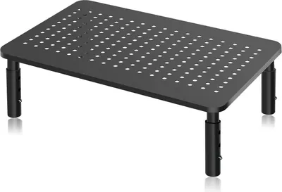 Obrázok produktu pre Výškovo nastaviteľný stojan na monitor s ventilačným dizajnom - čierny