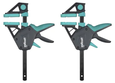 Produktbild von wolfcraft 2x Einhandzwinge PRO - Spannkraft 150 kg, 150 mm Spannweite