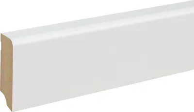 Produktbild von Sockelleiste MDF 19 x 58 x 2400 mm Weiß zum Kleben, Clipsen, Schrauben & Nageln MDF-Kern foliert Fußleiste by PROVISTON 60 Meter | 25 Stück