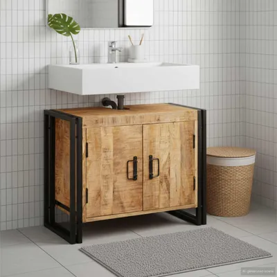 Zdjęcie produktu dla vidaXL Szafka podumywalkowa brązowa 71 x 33 x 58 cm lite drewno mango