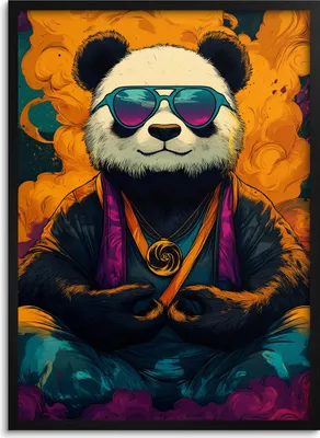 Obrázek produktu pro Barevný obraz Nástěnný plakát Moderní nástěnná dekorace Panda Pop Art