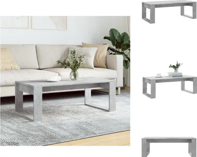 Zdjęcie produktu dla vidaXL Stolik kawowy betonowy szary 102x50x35 cm materiał drewnopochodny - Stoliki kawowe