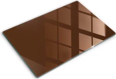Produktbild von Glasschneideplatte - Herdabdeckplatte - 80x52 cm -Schneidebrett - Spritzschutz -braune Farbe
