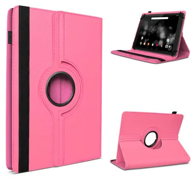 Produktbild von Tablet Hülle für ACER Tab A10 A11 V10 V11 P11 P10 Tasche Schutzhülle 360 DrehbarFarbe 360 Uni:Pink