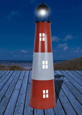 Produktbild von JW 120 cm Solar-Leuchtturm mit LED-Beleuchtung 2637