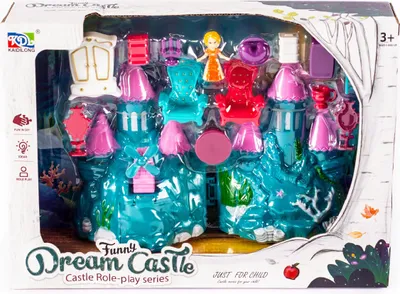Produktbild von Prinzessinnen Schloss Spielset Unterwasser - Puppenhaus mit Möbeln & Figur Blau