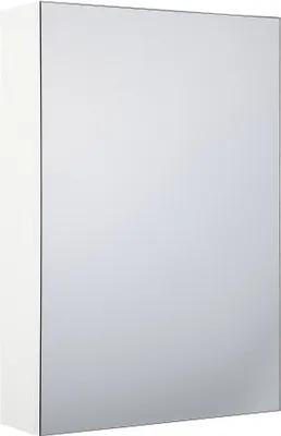 Produktbild von BELIANI Bad Spiegelschrank Weiß Sperrplatte 1 türig 40 x 60 cm mit Fächern Wandeinbau Modern Trendy Badezimmer Möbel