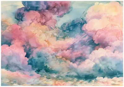 Produktbild von Fototapete Mädchen Wolken Himmel - 300x210 cm - Vliestapete Kinderzimmer - Vlies Fototapete Rosa - 16723VX6