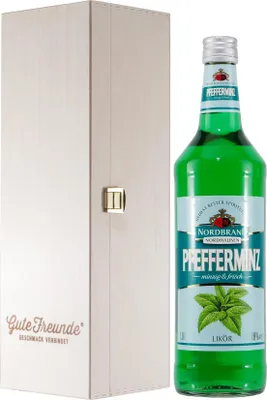 Produktbild von Nordbrand Pfefferminz Likör (1,0L) mit HK