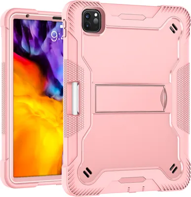 Produktbild von Schutzhülle für iPad Air 5 /Air 4 /iPad Pro 11 2022/2021/2020/2018, iPad 10,9 Air 5th/4th Gen Robust Hybrid Tablet Hülle mit Ständer Roségold