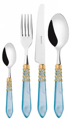 Immagine prodotto di MELODIA Ghiera Dorata, Posate Set 24 Pz, Scatola Gallery, Casa Bugatti