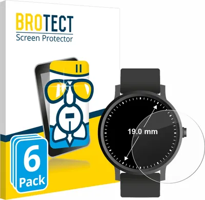 Produktbild von 6x BROTECT Schutzglas für Armbanduhren (Kreisrund, ø: 19 mm) Schutzfolie Panzer Folie Glas Display Schutz klar