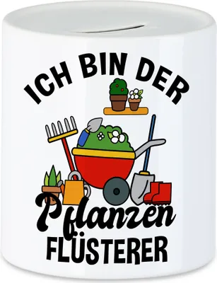 Produktbild von Ich Bin Der Pflanzenflüsterer Spardose Hobby-Gärtner Pflanzen Garten Blumen Geschenkidee Pflanzen-Fans