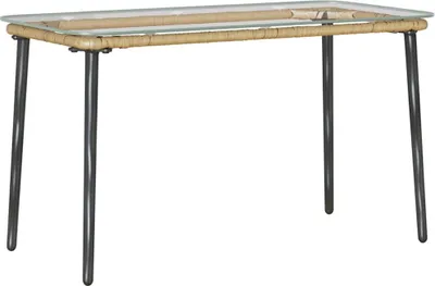 Produktbild von vidaXL Gartentisch Natur 80 x 40 x 45.5 cm Poly Rattan