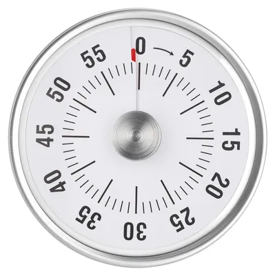 Mechanischer Timer 60 Min. Edelstahl mit Magnetrückseite Labor