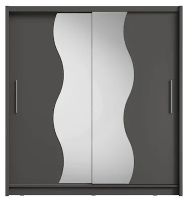 Produktbild von Masseno Schiebetürenschrank RANOR 200/215/62,5cm 2-türig mit Spiegel Grau