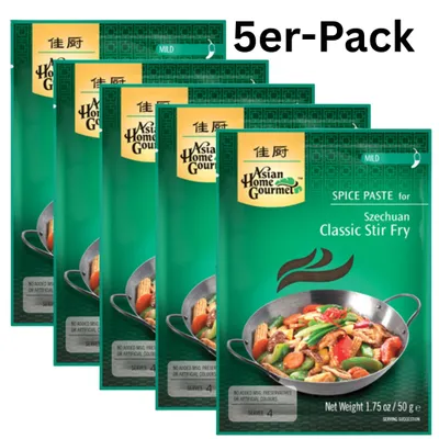 Produktbild von 5er-Pack Asian Home Gourmet Szechuan Classic Würzpaste Wokgericht 50g