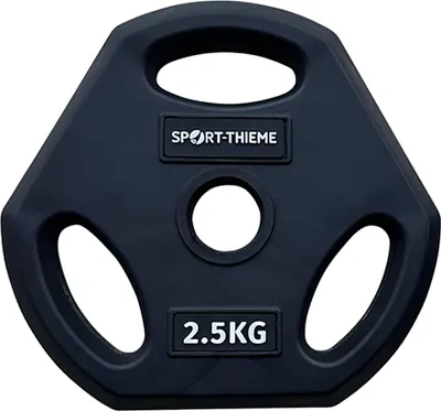 Produktbild von Sport-Thieme Hantelscheibe "PU" für Pumpset, Schwarz, 2,5 kg