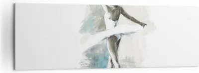 Produktbild von Bild auf Leinwand - Leinwandbild - Einteilig - Ballerina Tanz Frau - 160x50cm - Wand Bild - Wanddeko - Wandbilder - Leinwanddruck - Bilder - Wanddekoration - Leinwand bilder - Wandbild - AB160x50-4953
