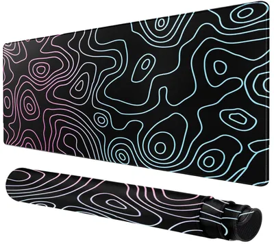 Productafbeelding van Grote muismat voor het bureau – 800 x 400 mm gaming muismat met afgewerkte randen, antislip onderkant, en geschikt als ondergrond voor toetsenbord en muis
