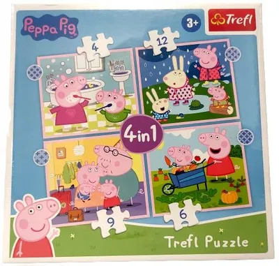Produktbild von Trefl Peppa Wutz 4in1 Puzzle Set für Kinder
