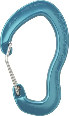 Micro Wire Drahtbügelkarabiner von Austri Alpin in blauer Farbe; geeignet für Klettern.