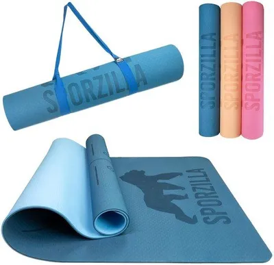 Productafbeelding van Premium XL fitness- en yogamat, extra breed 80 cm, 8 mm dik, antislip en vrij van schadelijke stoffen, met hulplijnen