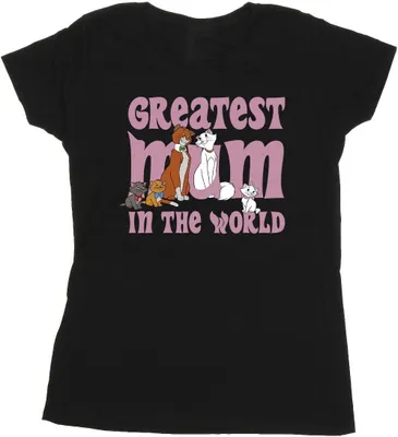 Produktbild von Disney - "The Aristocats Greatest Mum" T-Shirt für Damen BI8462 (S) (Schwarz)