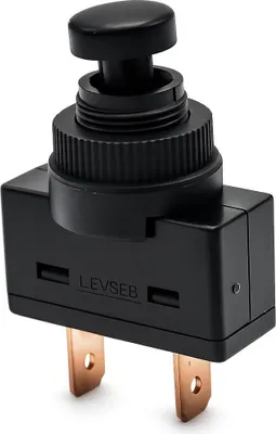 Produktbild von KFZ Taster 20A 12V AUS/EIN Federrücklauf-Zugstift mit Befestigungsmutter, ASW-24