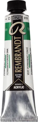 Produktbild von Rembrandt Acrylfarbe Tube 40 ml Permanentgrün Dunkel 619