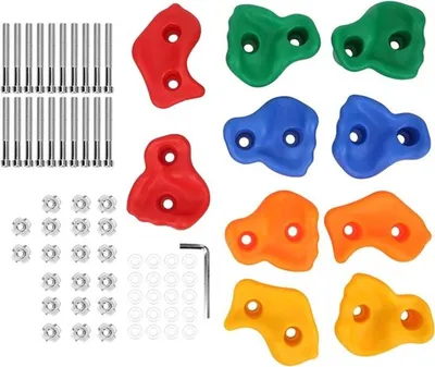 Bunte Kletterwandgriffe für Kinder - Langlebiges und rutschfestes Spielzeug für drinnen und draußen
