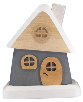 Immagine prodotto di Holzwaren Egermann grande affumicatoio - Erzgebirge decorazione in legno per fumatori - 15cm - 917 grigio
