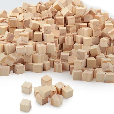 Produktbild von Holzbausteine 600 Stück, 10 x 10 x 10 mm, naturholz, zum Basteln