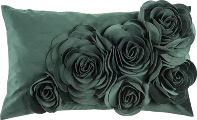PAD Kissenhülle FLORAL 30 x 50 cm dark green