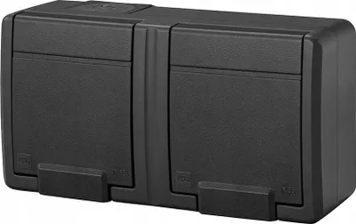 Image de Prise étanche - Aquant 2K - Anthracite - IP55 - Robuste et résistante aux UV