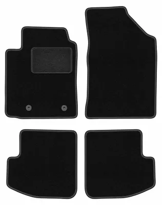 Obrázek produktu pro Velurové autokoberce pro: Toyota Yaris I 1999-2005 (3dv.) – sada 4 ks, černé, na míru – Wielganizator LUX