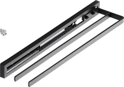 Produktbild von SOTECH Handtuchauszug STYLE 2-armig schwarz 415 mm Auszugsweg 300 mm