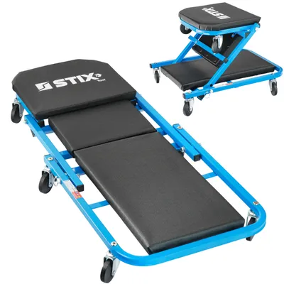 Zdjęcie produktu dla STIX  LWS-36 Składana leżanka warsztatowa Deska rolkowa i stołek warsztatowy 2 w 1 Deska rolkowa do montażu 150 kg  Opis produktu: