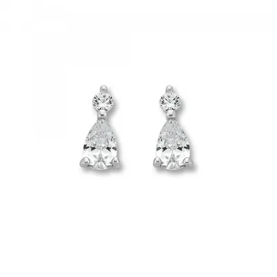 Produktbild von Ohrstecker Zirkonia 925/- Silber rhodiniert