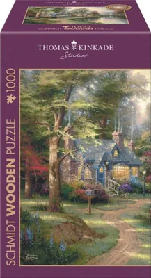 Immagine prodotto di Puzzle in legno di Thomas Kinkade Studios: Villaggio sul lago (1000 pezzi)