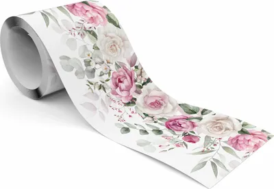 Produktbild von Muralo Selbstklebende Bordüre Tapetenbordüre Aquarelle Blumen Rosen Blätter Wandtattoo
