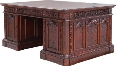 Produktbild von Casa Padrino Luxus Barock Mahagoni Schreibtisch Dunkelbraun / Braun 185 x 125 x H. 83 cm - Prunkvoller Barockstil Massivholz Bürotisch - Mahagoni Büro Möbel - Barock Büro Möbel