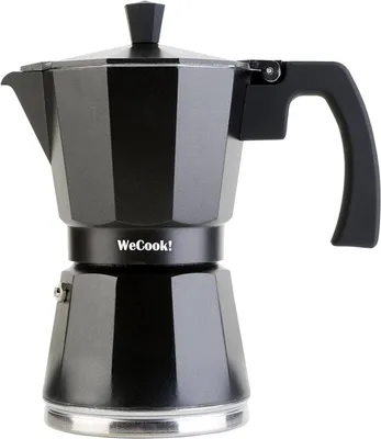 Obrázok produktu pre WECOOK! 30109, Moka kanvica, Čierna, 9 šálok, Luccia